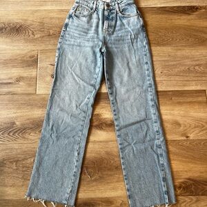Zara Light Blue Straight Leg Jeans